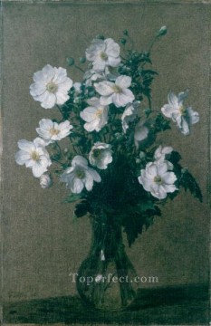 Japanese Anemones flower painter Henri Fantin Latour Oil Paintings